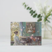 ピアニストエレガント、チルド・ハサムによる即興演奏 ポストカード (スタンド正面)