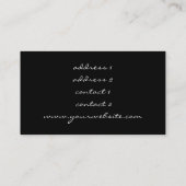 ピアニストキーボードガーリーヴィンテージ音楽プロファイルカード 名刺 (裏面)