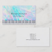 ピアニストパステルカラー音楽レッスン 名刺 (正面/裏面)