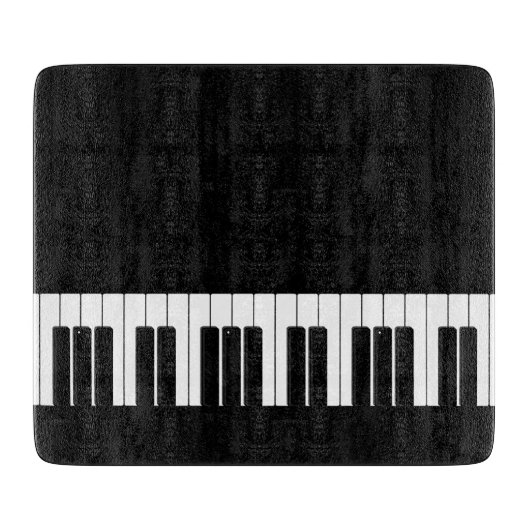 ピアニストピアノキーボード白黒鍵 カッティングボード (正面)