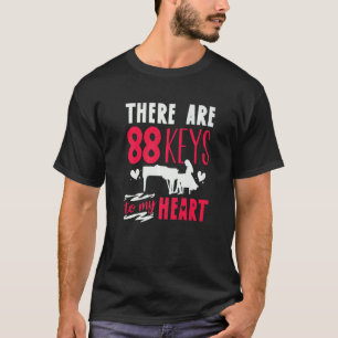 ピアニストピアノプレーヤーキーボードがある88鍵 Tシャツ