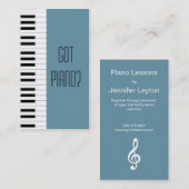 ピアニストピアノプレーヤー先生ミュージックスタジオミュージシャン 名刺 (正面/裏面)