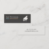 ピアニストピアノミュージック先生グランドピアノ スキニー名刺 (正面/裏面)