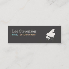 ピアニストピアノミュージック先生グランドピアノ スキニー名刺