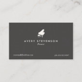 ピアニストピアノミュージック先生グランドピアノ 名刺 (正面)