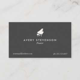 ピアニストピアノミュージック先生グランドピアノ 名刺