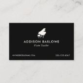 ピアニストピアノミュージック先生グランドピアノ 名刺 (正面)