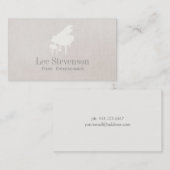 ピアニストピアノミュージック先生グランドピアノ 名刺 (正面/裏面)