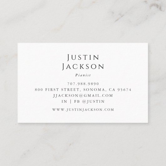 ピアニストピアノミュージック先生 名刺 (裏面)