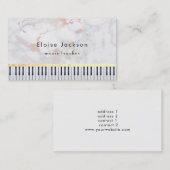 ピアニストピンクマーブルミュージック先生 名刺 (正面/裏面)