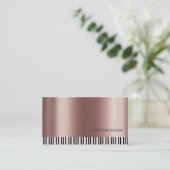 ピアニストフェイクバラ金ゴールド金属効果 名刺 (スタンド正面)