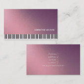 ピアニストフェイク金属効果 名刺 (正面/裏面)