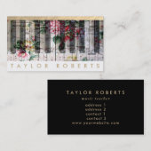 ピアニストフローラ音符デコ 名刺 (正面/裏面)