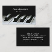 ピアニストミュージシャンクラシックスプレーヤー先生校 名刺 (正面/裏面)