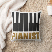 ピアニストモダンタイポグラフィ クッション (ブランケット)