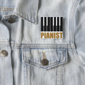 ピアニストモダンタイポグラフィ 缶バッジ (インサイチュ)