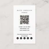 ピアニストヴィンテージピアノミュージシャン音楽先生 名刺 (裏面)