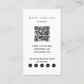 ピアニストヴィンテージピアノミュージシャン音楽先生 名刺 (裏面)