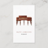 ピアニストヴィンテージピアノミュージシャン音楽先生 名刺 (正面)