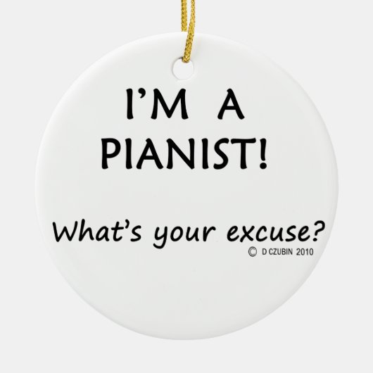 ピアニスト弁解 セラミックオーナメント (正面)