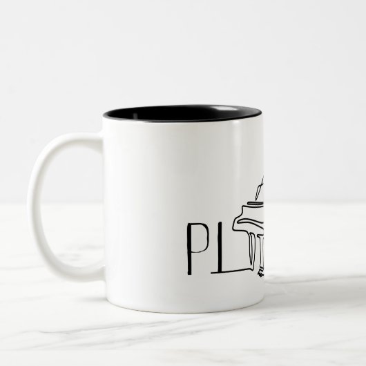 ピアニスト用ピアノ ツートーンマグカップ (左)