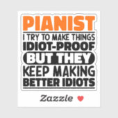 ピアニスト私がモノづくりに挑戦するおもしろい諺 シール (シート)