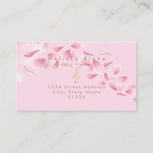 ピアニスト花びら名刺 名刺 (裏面)