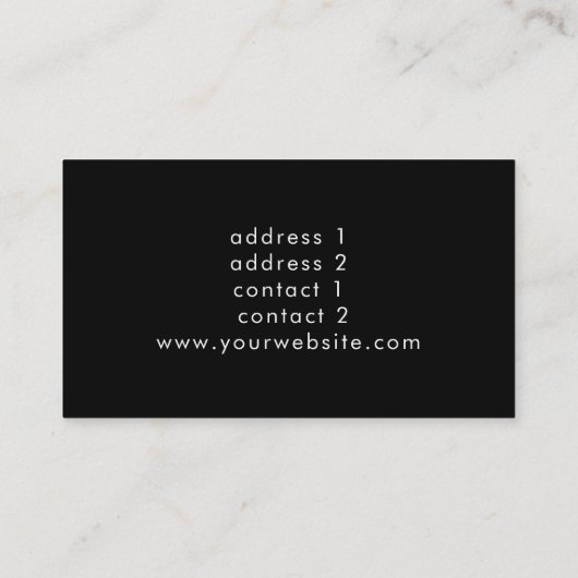 ピアニスト音楽ノートデザイン 名刺 (裏面)