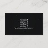 ピアニスト黒滴下グリッター 名刺 (裏面)