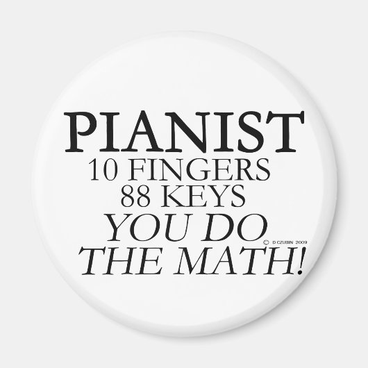 ピアニスト10フィンガー88鍵 マグネット (正面)