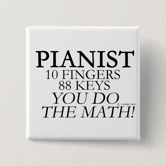 ピアニスト10フィンガー88鍵 缶バッジ (正面)