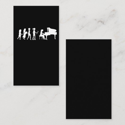 ピアニスト·エボリューション·ミュージック·オーケストラ·ピアノ 名刺 (正面/裏面)