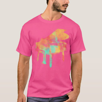 ピアニスト ギフト メンズ レディース カラフル スタイル ピアノ Tシャツ