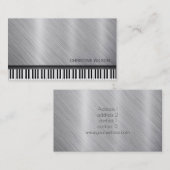 ピアニスト・シルバー・グレー 名刺 (正面/裏面)
