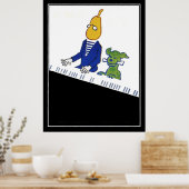 ピアニスト&ドッグアールデコヴィンテージポスター ポスター (キッチン)