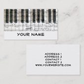 ピアニスト・ピアノ・ミュージック 名刺 (正面/裏面)