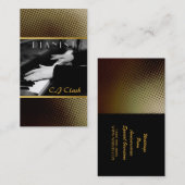 ピアニスト、ピアノ、レッスン、音楽エンターテイメント 名刺 (正面/裏面)