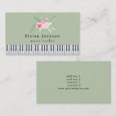 ピアニスト・ピンクとグリーン 名刺 (正面/裏面)