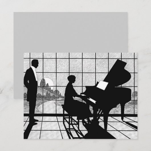 ピアニスト ポストカード (正面/裏面)