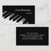 ピアニスト、ミュージシャン、クラシックプレーヤーの名刺 名刺 (正面/裏面)