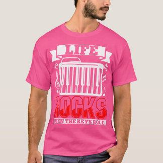 ピアニスト・ライフ・ロック時の鍵転が・オケストラMu Tシャツ