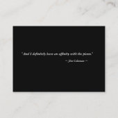 ピアニスト 名刺 (裏面)