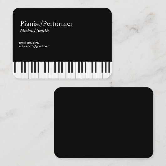 ピアニスト 名刺 (正面/裏面)