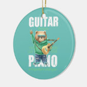 ピアノおもしろいが下手なギターベ運ア セラミックオーナメント (左)