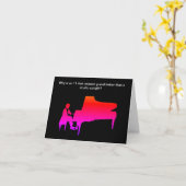 ピアノおもしろいジョーク誕生日カード カード (黄色い花)