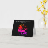 ピアノおもしろいジョーク誕生日カード カード (黄色い花)