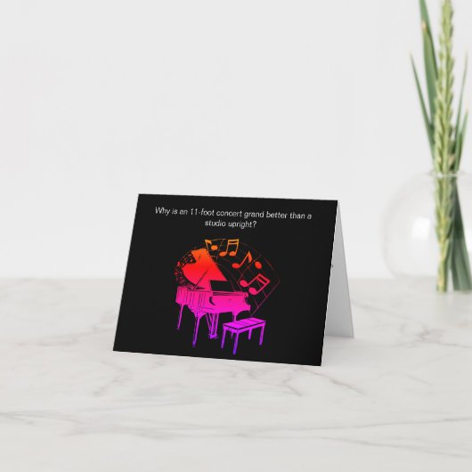 ピアノおもしろいジョーク誕生日カード カード (正面)