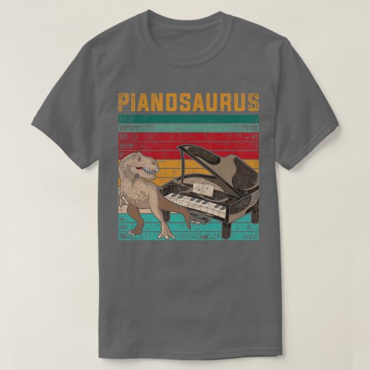 ピアノおもしろいピアニスト Tシャツ (デザイン正面)