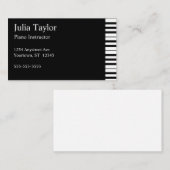 ピアノおよびキーボード音楽教師 名刺 (正面/裏面)