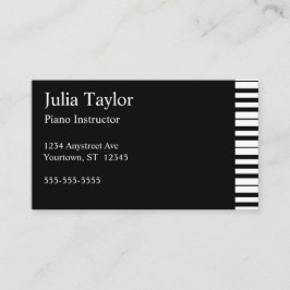 ピアノおよびキーボード音楽教師 名刺